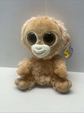 TY Beanie Boos TANGERINE the Monkey Medium (7 Inch) NEW. 2010